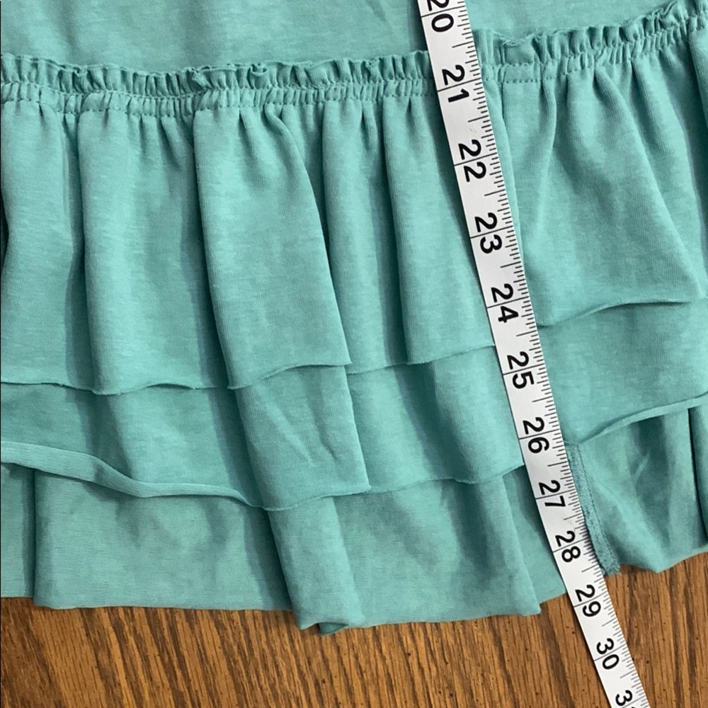 Easel Green Short Sleeve Shirt with Ruffles NWT - Picture 4 of 8